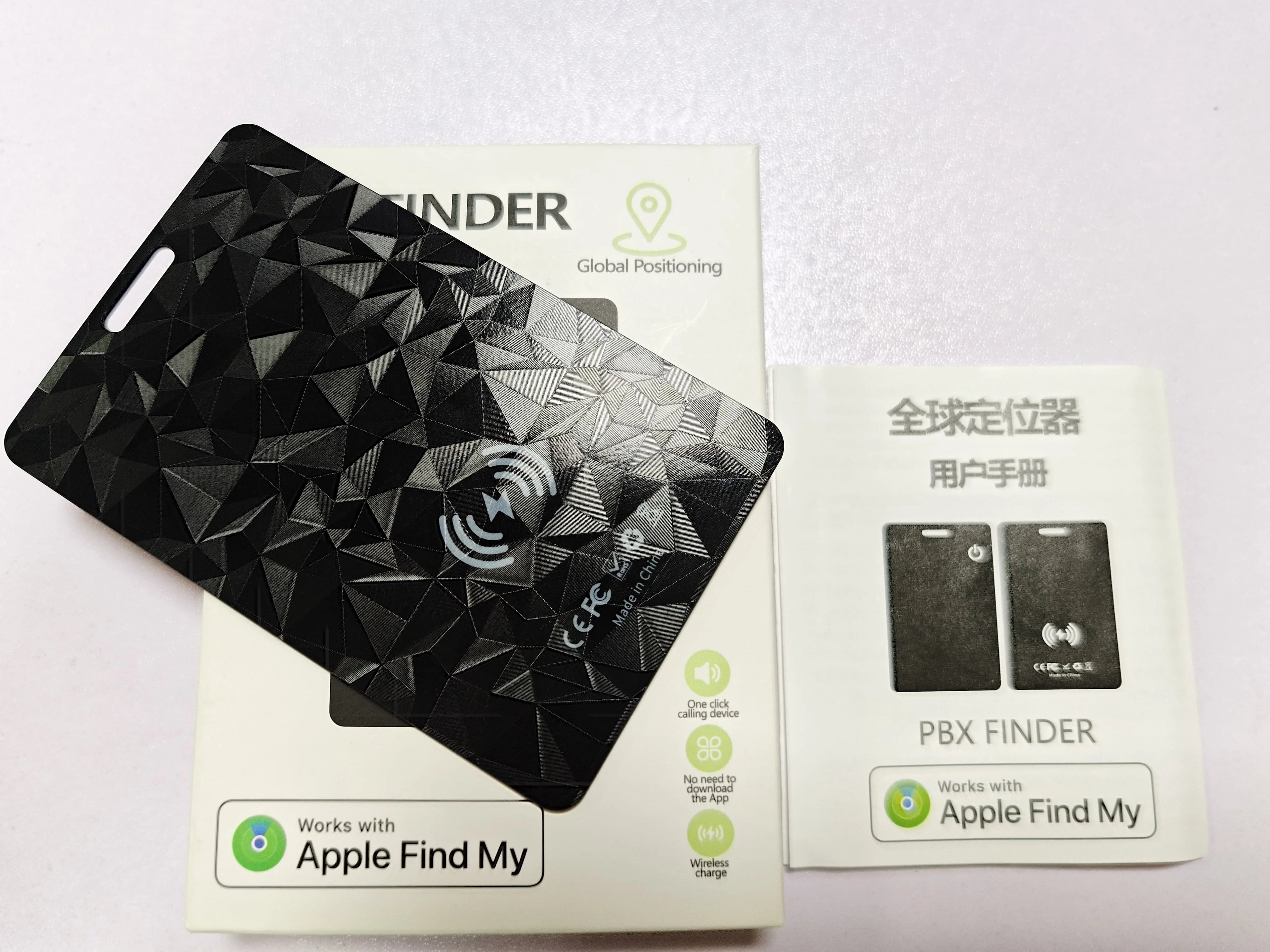 AIYATO Thin Wallet Card Tracker Wireless Charging GPS Smart Tag Air Tag Work for Apple Find My APP IOS Keys Suitcase Bag Locator