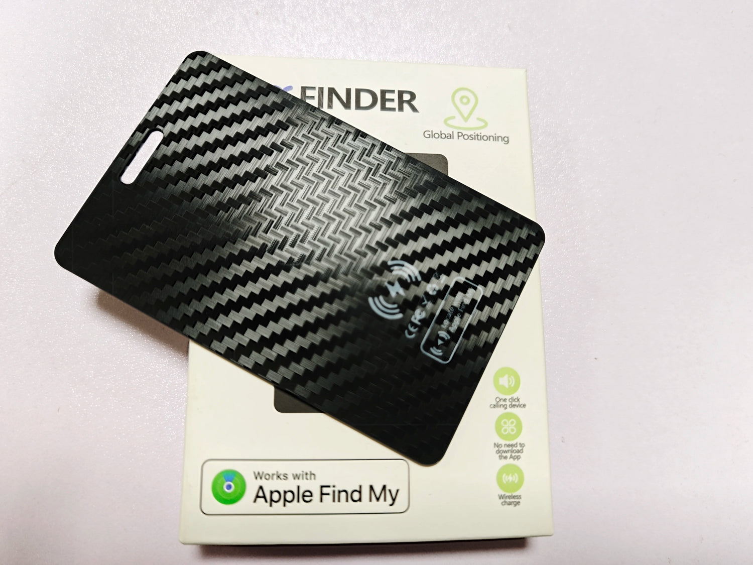 AIYATO Thin Wallet Card Tracker Wireless Charging GPS Smart Tag Air Tag Work for Apple Find My APP IOS Keys Suitcase Bag Locator