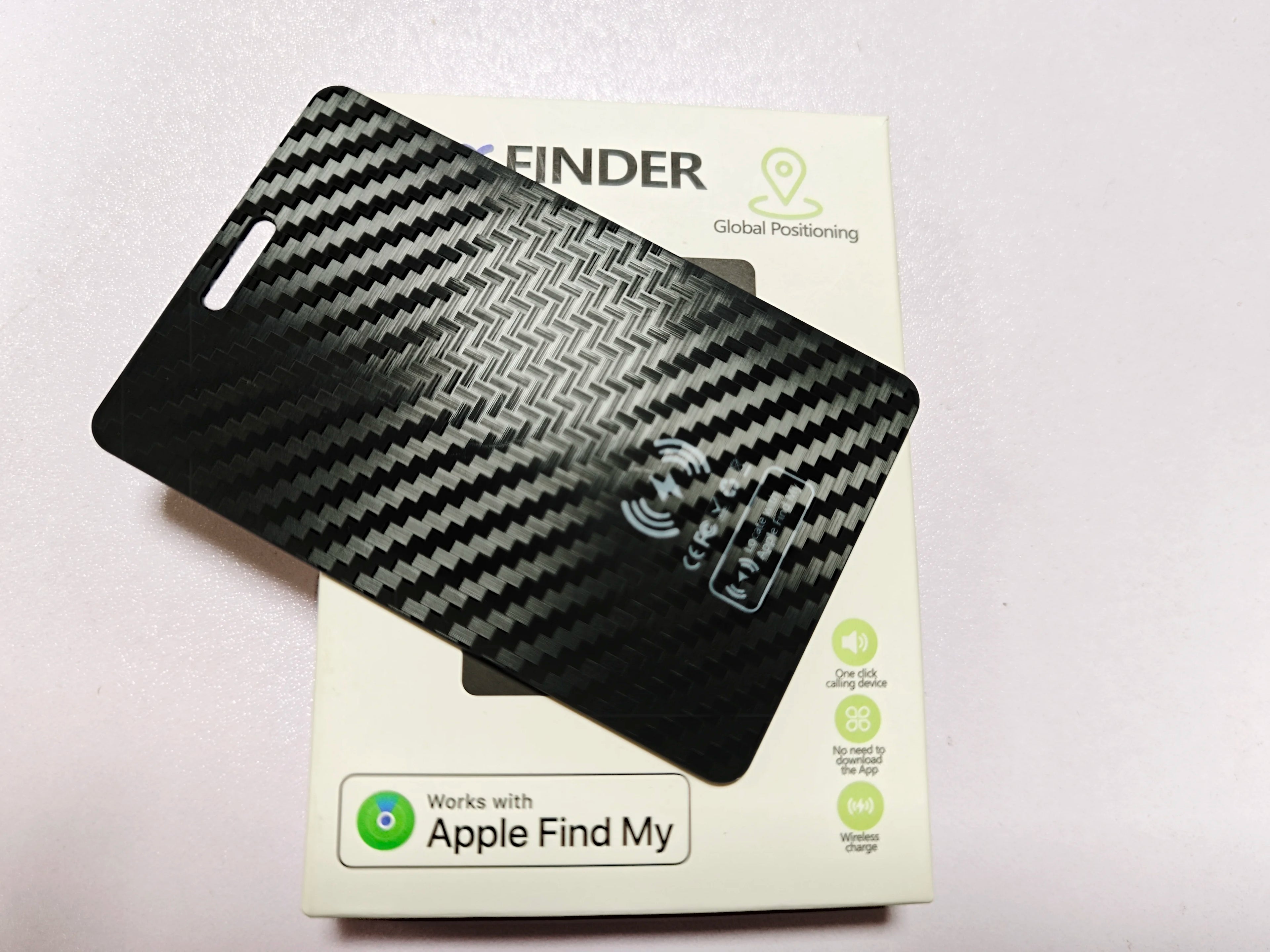 AIYATO Thin Wallet Card Tracker Wireless Charging GPS Smart Tag Air Tag Work for Apple Find My APP IOS Keys Suitcase Bag Locator